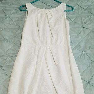White shape forming dress